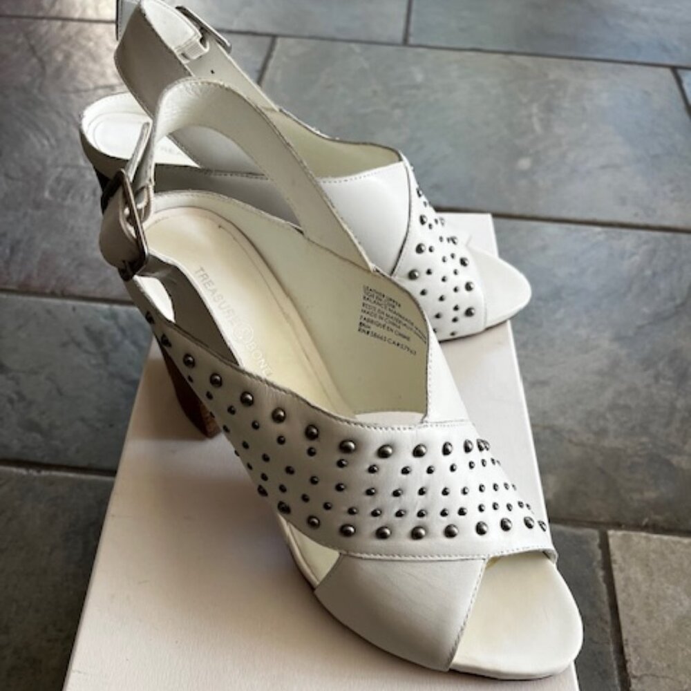 Treasure & Bond Paxon White Leather Sandal (Women) Size 8.5 M